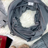 Infinity Travel Scarf With Zipper Pocket - Dark Grey The Pack Wolf Company