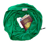 Infinity Travel Scarf With Zipper Pocket - Green The Pack Wolf Company