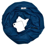 Infinity Travel Scarf With Zipper Pocket - Navy Blue The Pack Wolf Company
