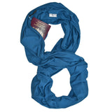 Infinity Travel Scarf With Zipper Pocket - Lake Blue The Pack Wolf Company