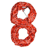 Travel Infinity Scarf With Pocket - Red Paisley The Pack Wolf Company