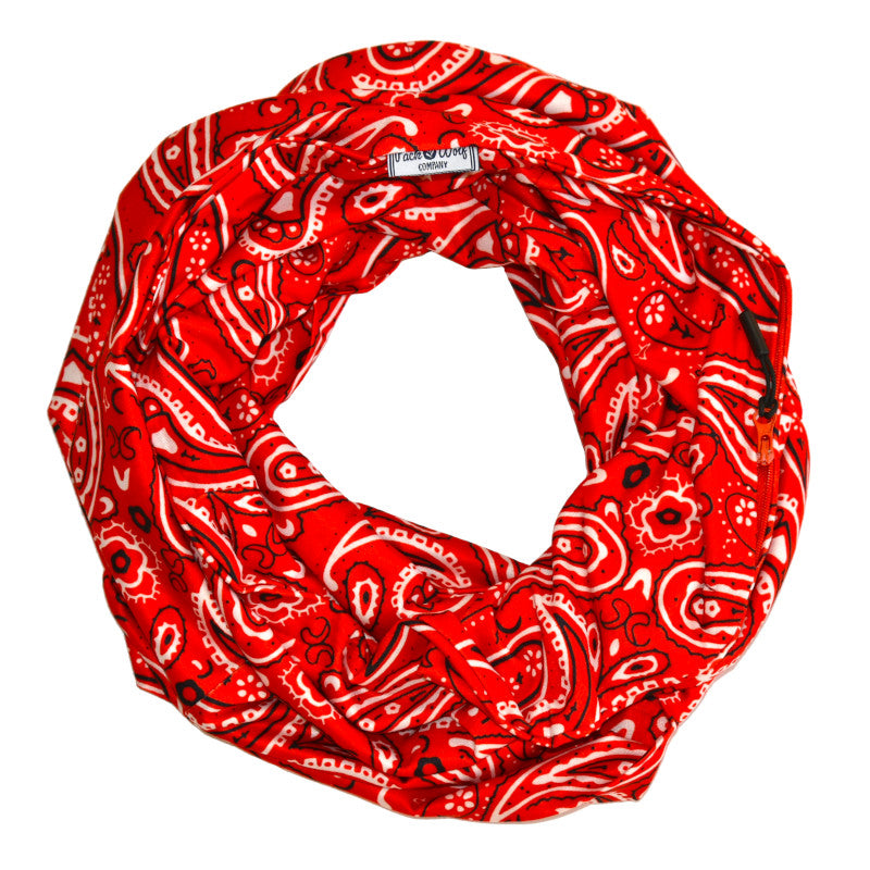 Infinity Scarf Travel Scarves Secret Zipper Pocket – The Pack Wolf Company