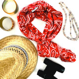 Travel Infinity Scarf With Pocket - Red Paisley The Pack Wolf Company