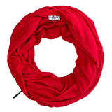Infinity Travel Scarf With Zipper Pocket - Red The Pack Wolf Company