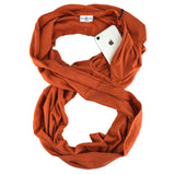 Infinity Travel Scarf With Zipper Pocket - Rust The Pack Wolf Company
