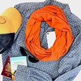 Infinity Travel Scarf With Zipper Pocket - Rust The Pack Wolf Company