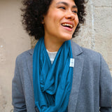 Infinity Travel Scarf With Zipper Pocket - Lake Blue The Pack Wolf Company