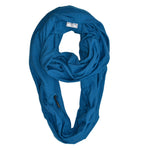 Infinity Travel Scarf With Zipper Pocket - Lake Blue The Pack Wolf Company