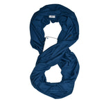 Infinity Travel Scarf With Zipper Pocket - Navy Blue The Pack Wolf Company