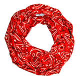 Travel Infinity Scarf With Pocket - Red Paisley The Pack Wolf Company
